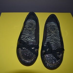 Sperry Blue Sparkly Boat Shoes